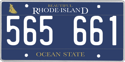 RI license plate 565661