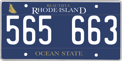RI license plate 565663