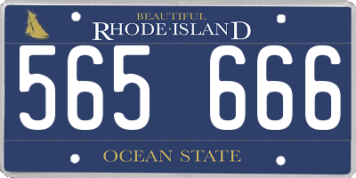 RI license plate 565666