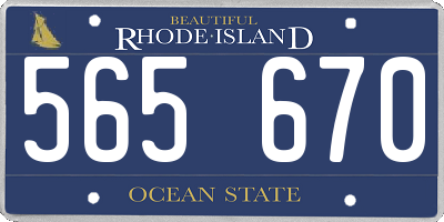 RI license plate 565670