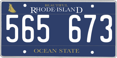 RI license plate 565673