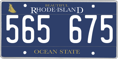 RI license plate 565675