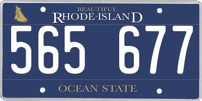 RI license plate 565677
