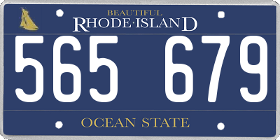 RI license plate 565679