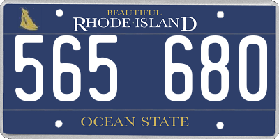RI license plate 565680