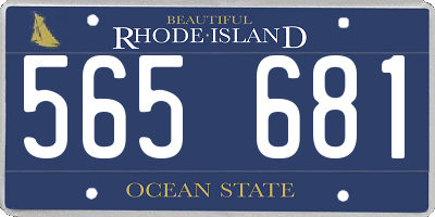 RI license plate 565681