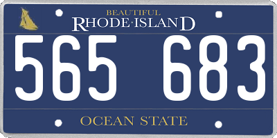 RI license plate 565683
