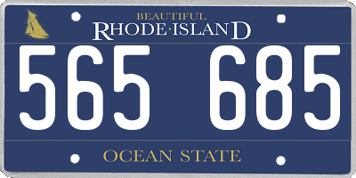 RI license plate 565685