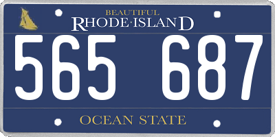 RI license plate 565687