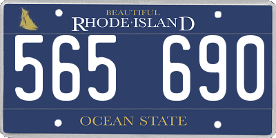 RI license plate 565690