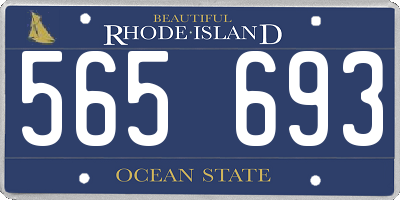 RI license plate 565693