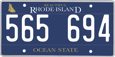 RI license plate 565694