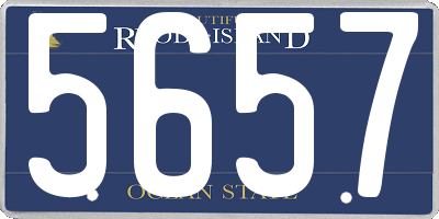 RI license plate 5657