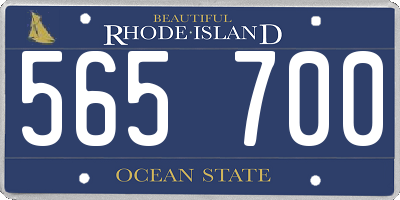 RI license plate 565700