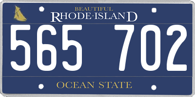 RI license plate 565702
