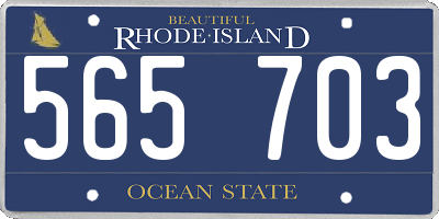 RI license plate 565703