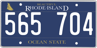 RI license plate 565704