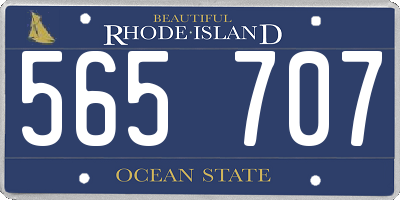RI license plate 565707