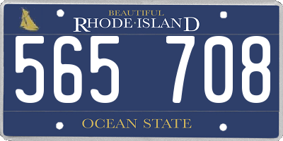RI license plate 565708