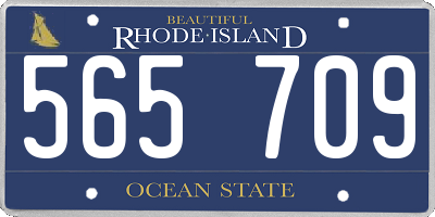 RI license plate 565709
