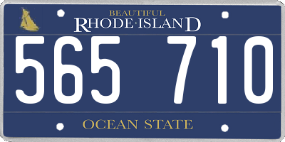 RI license plate 565710