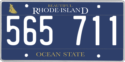 RI license plate 565711