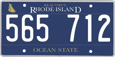 RI license plate 565712