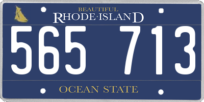 RI license plate 565713