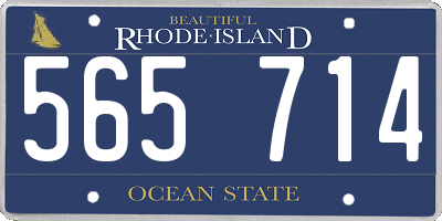 RI license plate 565714