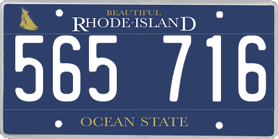 RI license plate 565716