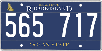 RI license plate 565717
