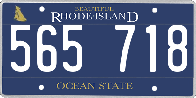 RI license plate 565718