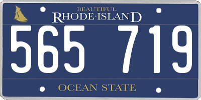 RI license plate 565719