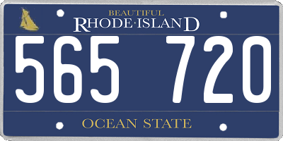 RI license plate 565720