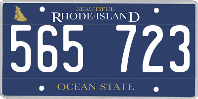 RI license plate 565723