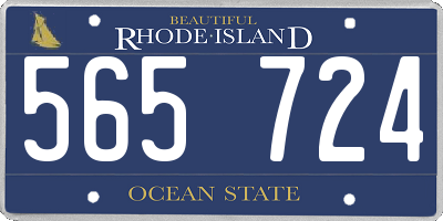 RI license plate 565724