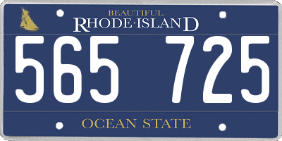 RI license plate 565725