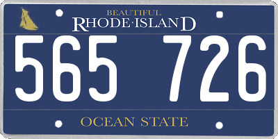 RI license plate 565726