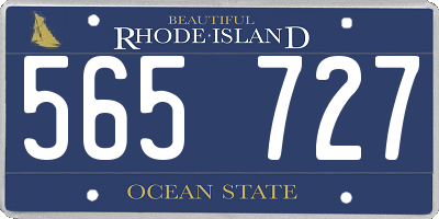 RI license plate 565727