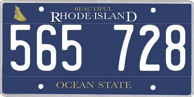 RI license plate 565728