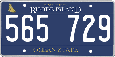 RI license plate 565729
