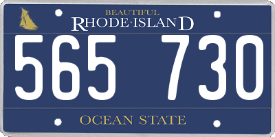 RI license plate 565730