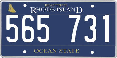 RI license plate 565731