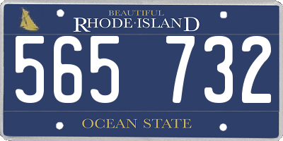RI license plate 565732