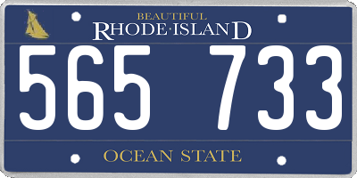 RI license plate 565733