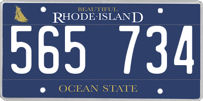 RI license plate 565734