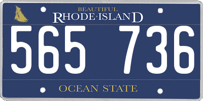 RI license plate 565736