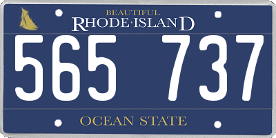 RI license plate 565737