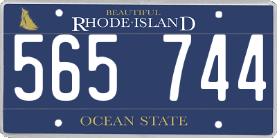 RI license plate 565744