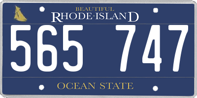 RI license plate 565747
